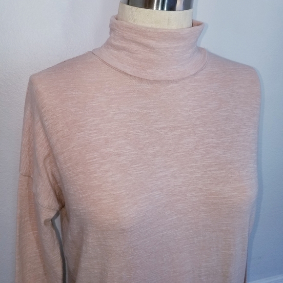 🌸 Madewell | Pink‎ Cotton Slub Turtleneck XS - Picture 4 of 11